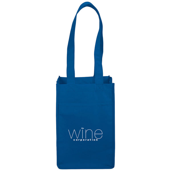 Bullet Royal Blue 4 Pack Non-Woven Wine Tote