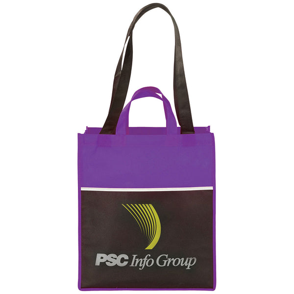 Bullet Purple Checkout Non-Woven Shopper Tote