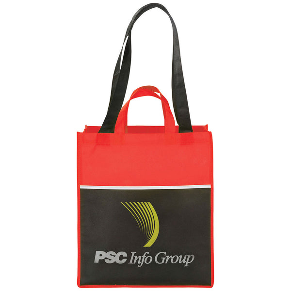 Bullet Red Checkout Non-Woven Shopper Tote