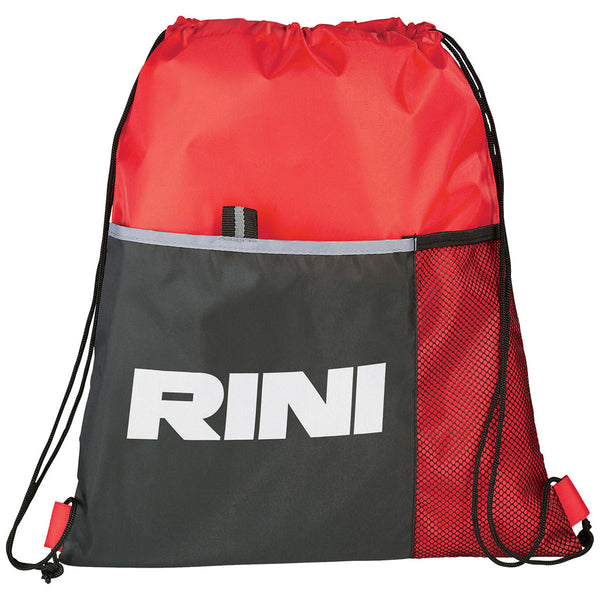 Bullet Red Free Throw Drawstring Bag