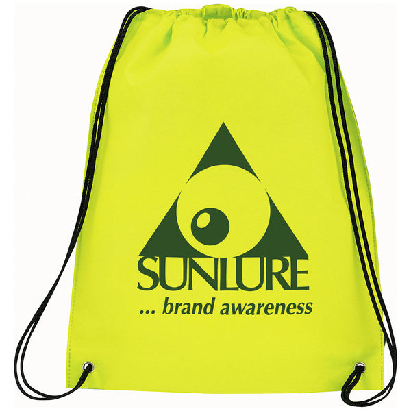 Bullet Lime Green Champion Heat Seal Drawstring Bag