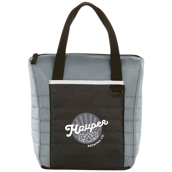 Bullet Grey Quilted 12-Can Lunch Cooler