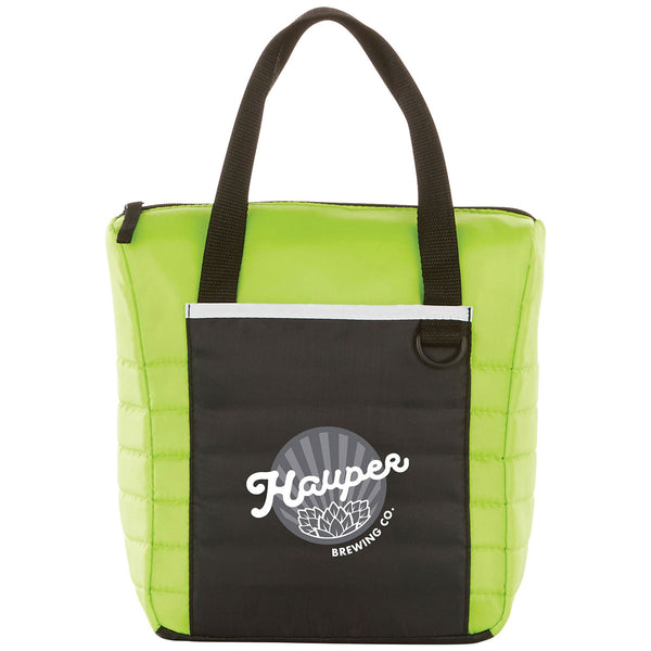 Bullet Lime Green Quilted 12-Can Lunch Cooler