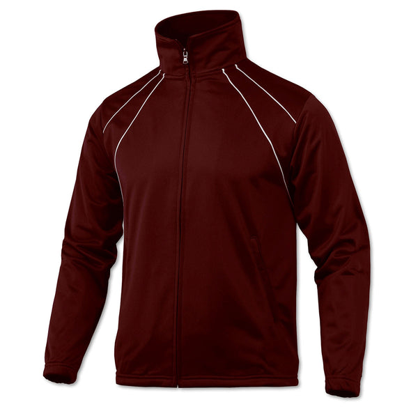 BAW Men’s Maroon/White Dual Line Tricot Jacket