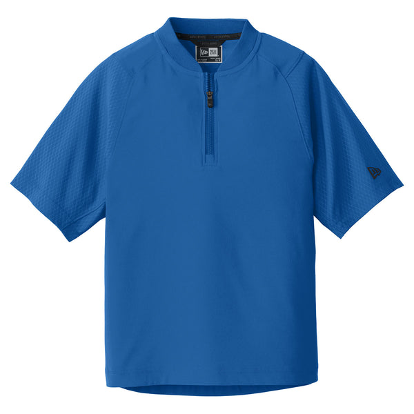 New Era Youth Royal Cage Short Sleeve 1/4 Zip Jacket