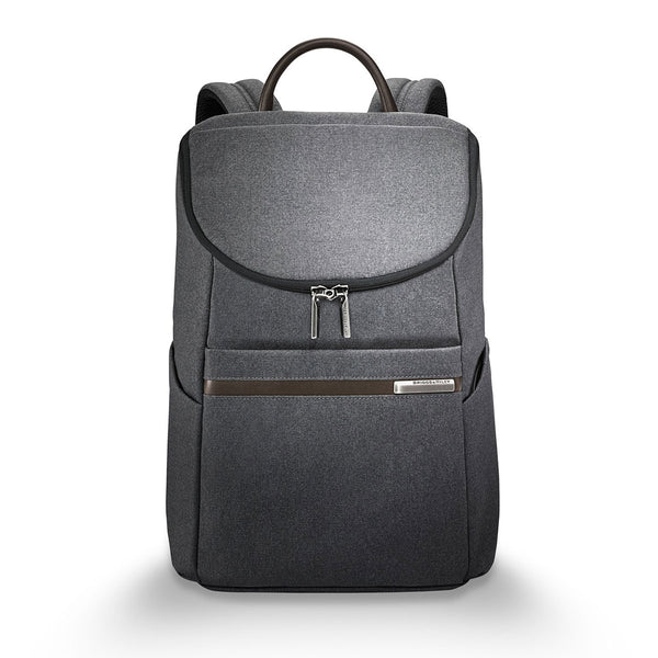 Briggs & Riley Grey Kinzie Street Small Wide-Mouth Backpack